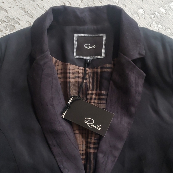 Rails Single Button Black Blazer NWT SzS - Picture 4 of 9